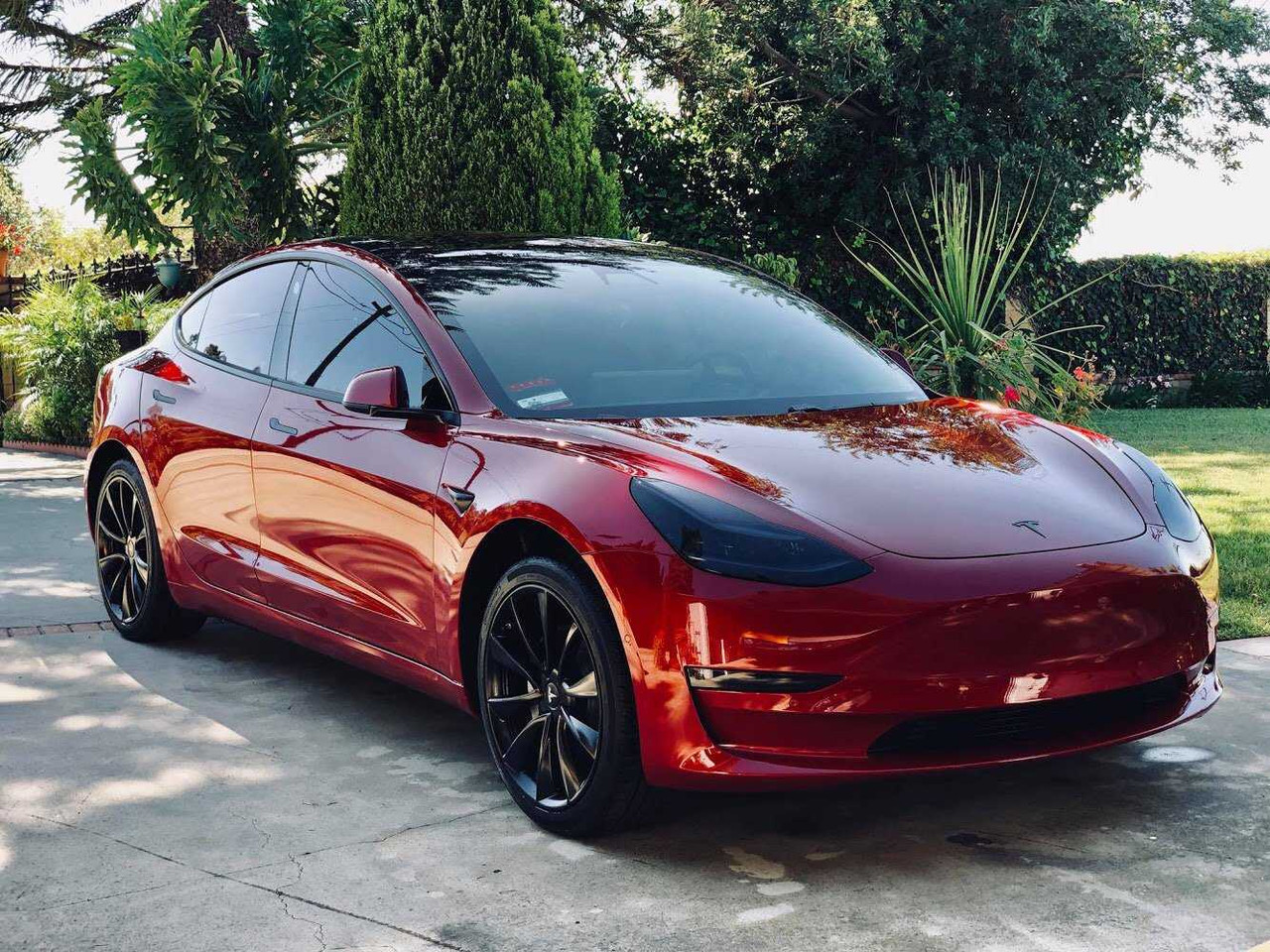 Tinted Head Light Film Lens Overlays Lamp Covers for Tesla Model 3