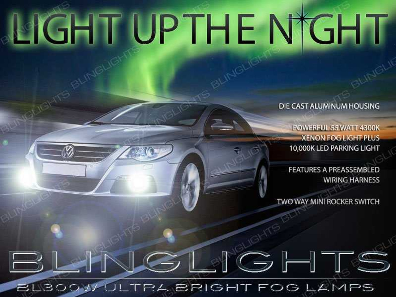 2009 2010 2011 VW Passat CC Fog Lamp Driving Light Kit Xenon