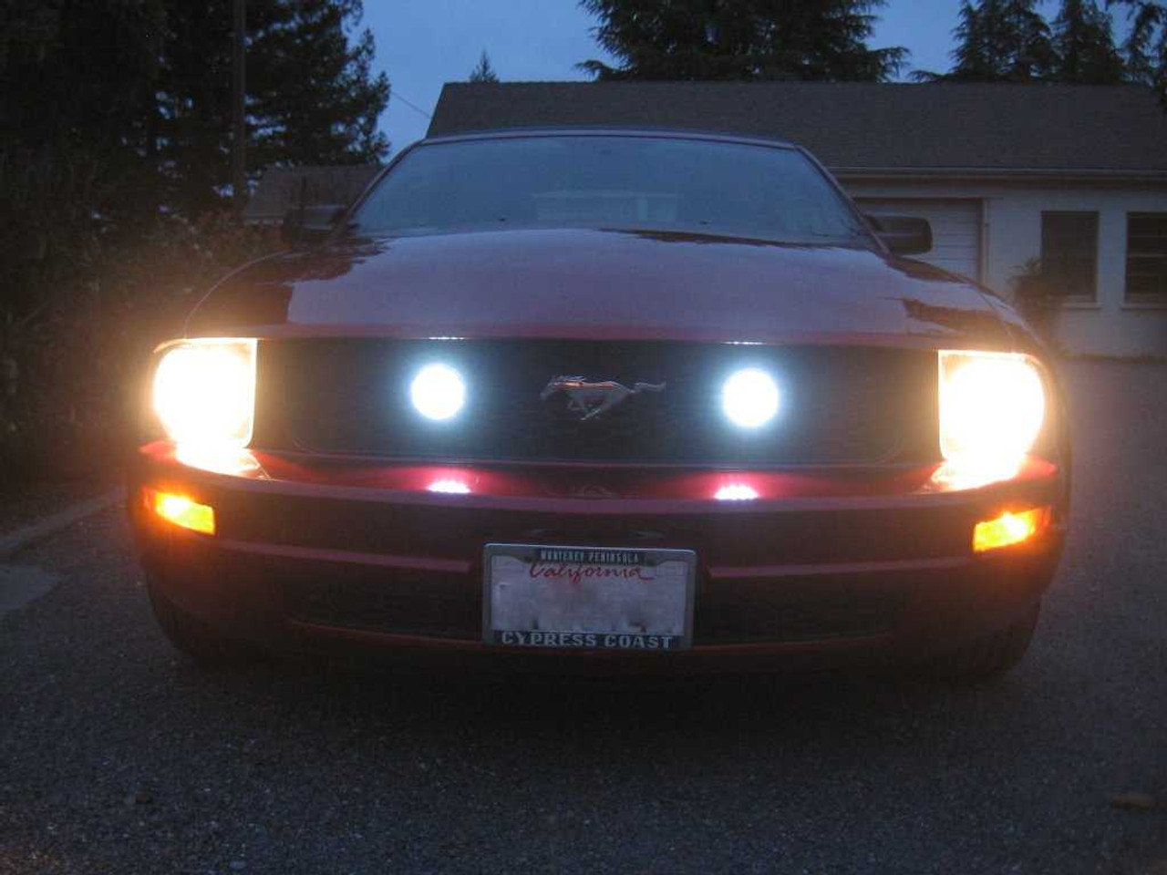 Ford Mustang Blue LED GT Grill Driving Fog Lamps Lights Kit ( all years )