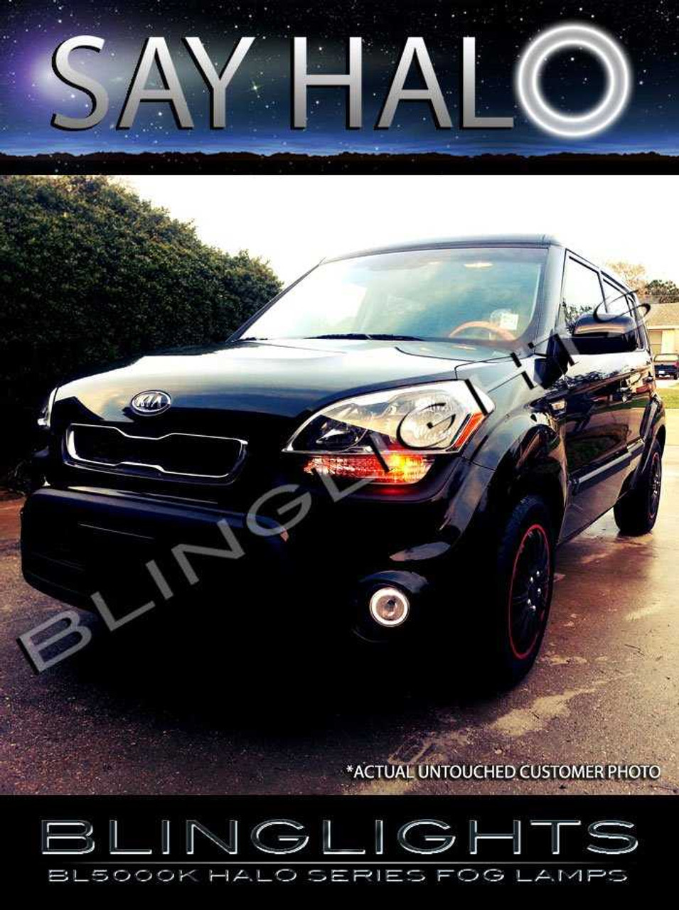 Halo Angel Eye Fog Lamps Lights Kit for 2012 2013 Kia Soul