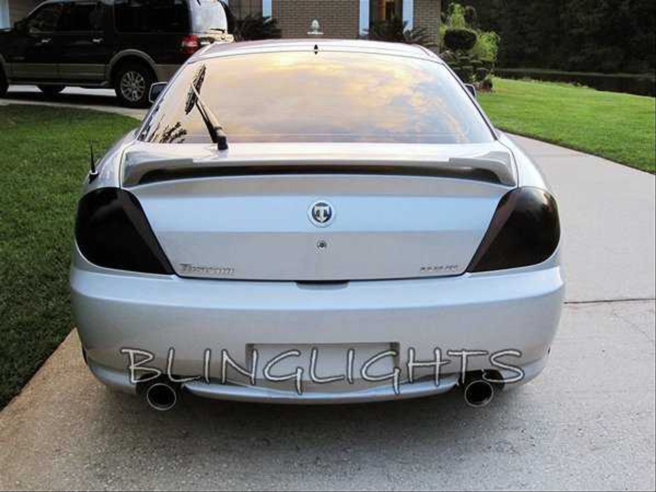 Hyundai Tiburon Tinted Smoked Tail Lamps Light Overlays Film Protection