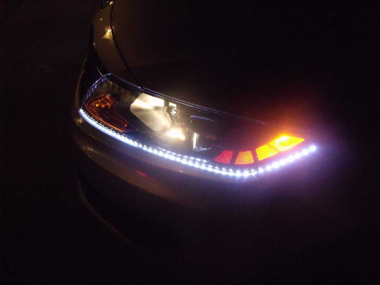 Kia Optima LED DRL Head Light Strips Day Time Running Lamps