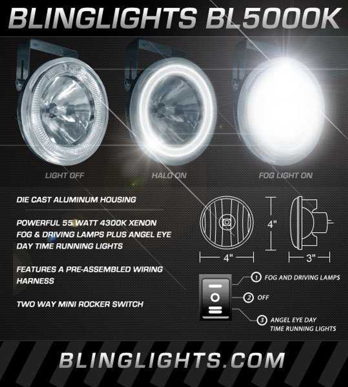 Toyota Avanza Halo Fog Lamps Angel Eye Driving Lights Kit