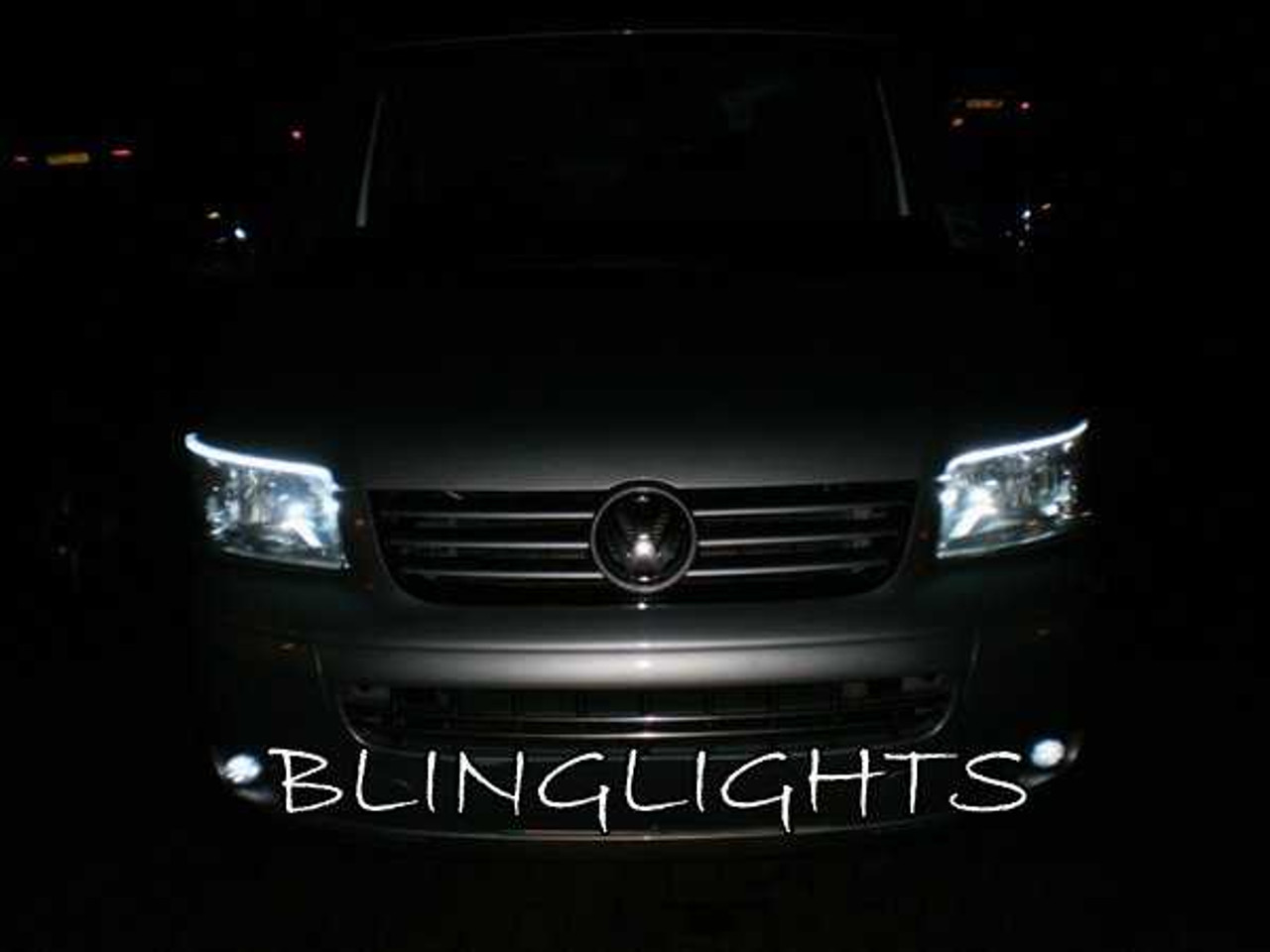 Volkswagen VW T5 Transporter Shuttle LED DRL Strips Headlamps Headlights Head Lamps Strip Lights