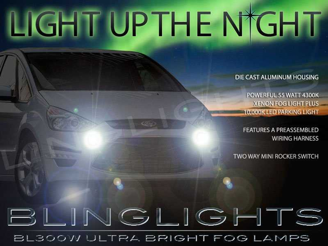 2010 2011 2012 Ford S-Max Xenon Fog Lamps Driving Lights Foglamps Foglights Drivinglights Kit