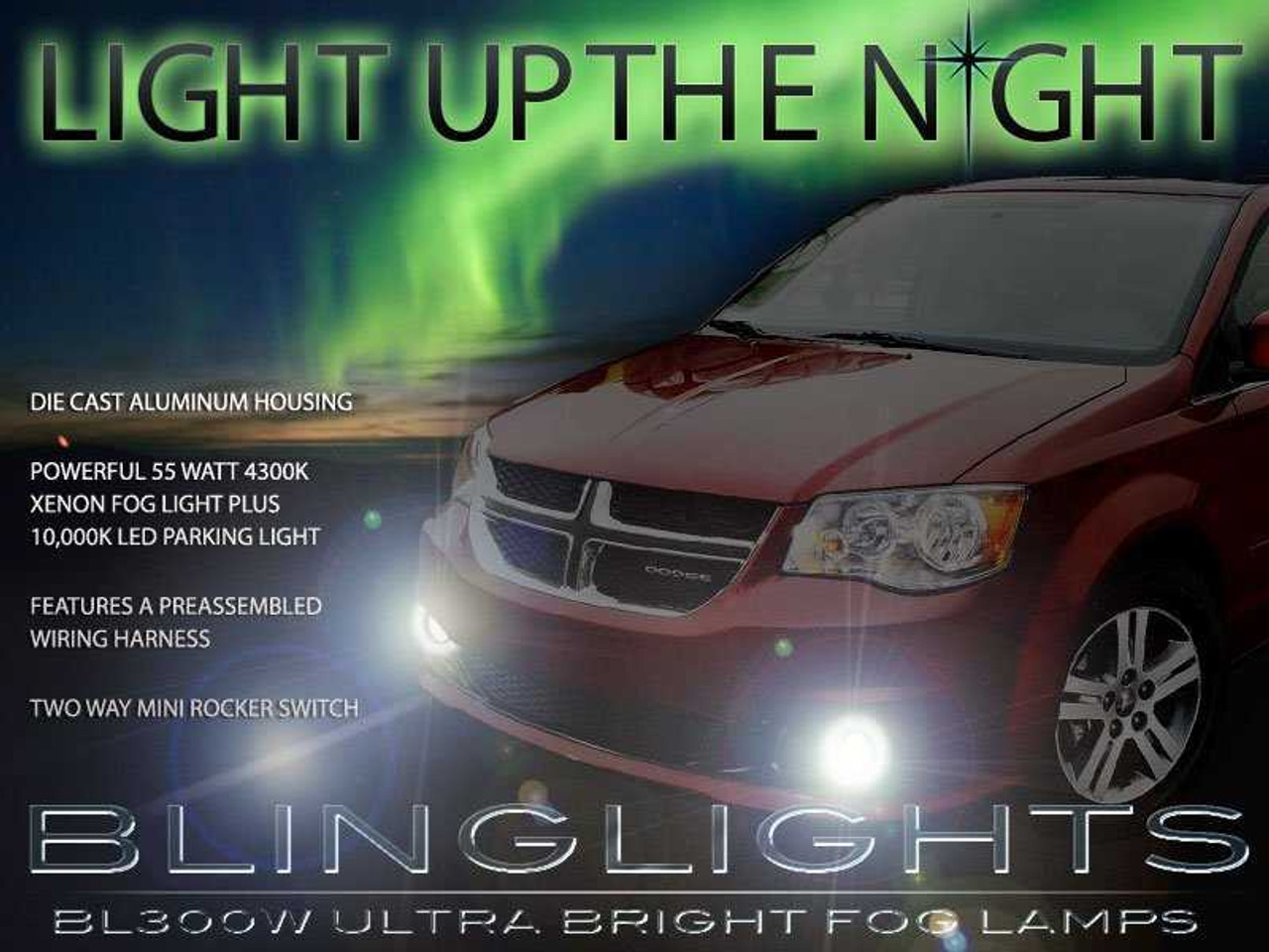 2011-2019 Dodge Grand Caravan Xenon Fog Lamps Lights Kit