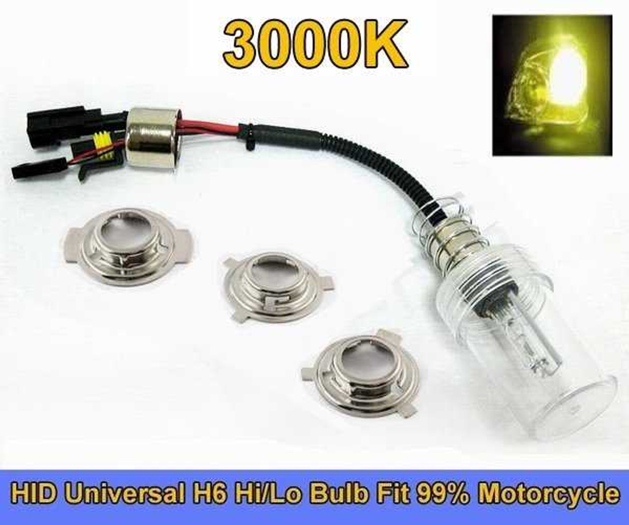 H6M P15D S2 BA20D P43T-38 C165 Xenon Gold 55Watt High Lo HID Conversion Kit Motorcycle Motorbike ATV