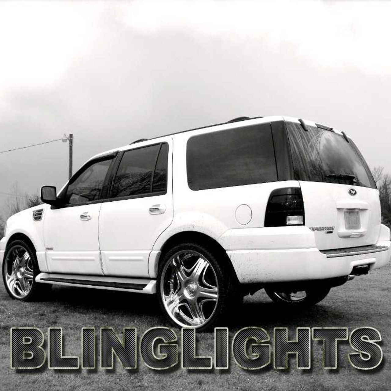 BlingLights Brand Tinted Taillight Film Covers for 1997-2002 Ford Expedition