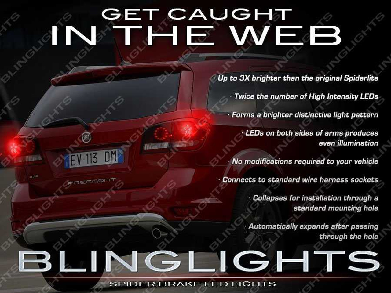 BlingLights Brand Custom White LED Taillamp Spider Light Bulbs for Dodge Journey