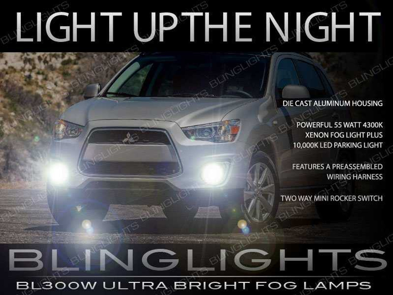 2013 2014 2015 Mitsubishi Outlander Sport Fog Lights Lamps Kit
