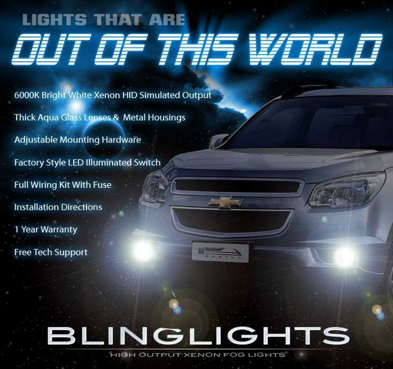 LED Angel Eye Halo Fog Lights Lamps for 2013 2014 2015 Chevrolet TrailBlazer