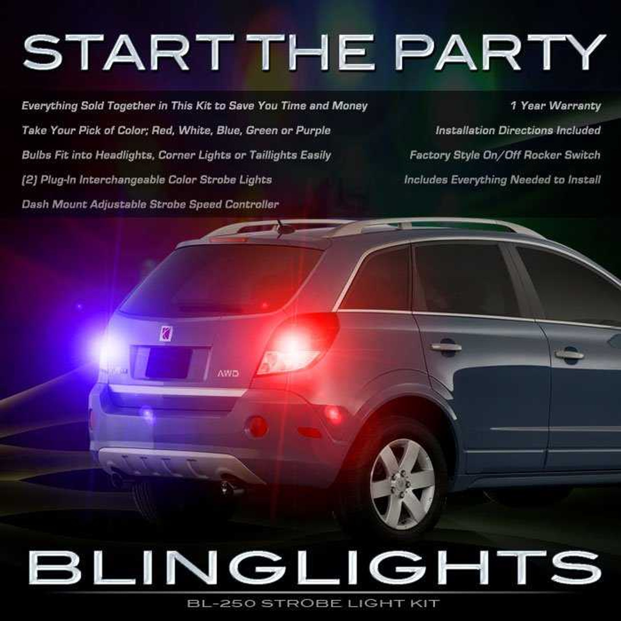 Chevrolet Captiva Sport Strobe Lights Headlamps Headlights Taillamps Head Tail Lamps Strobes