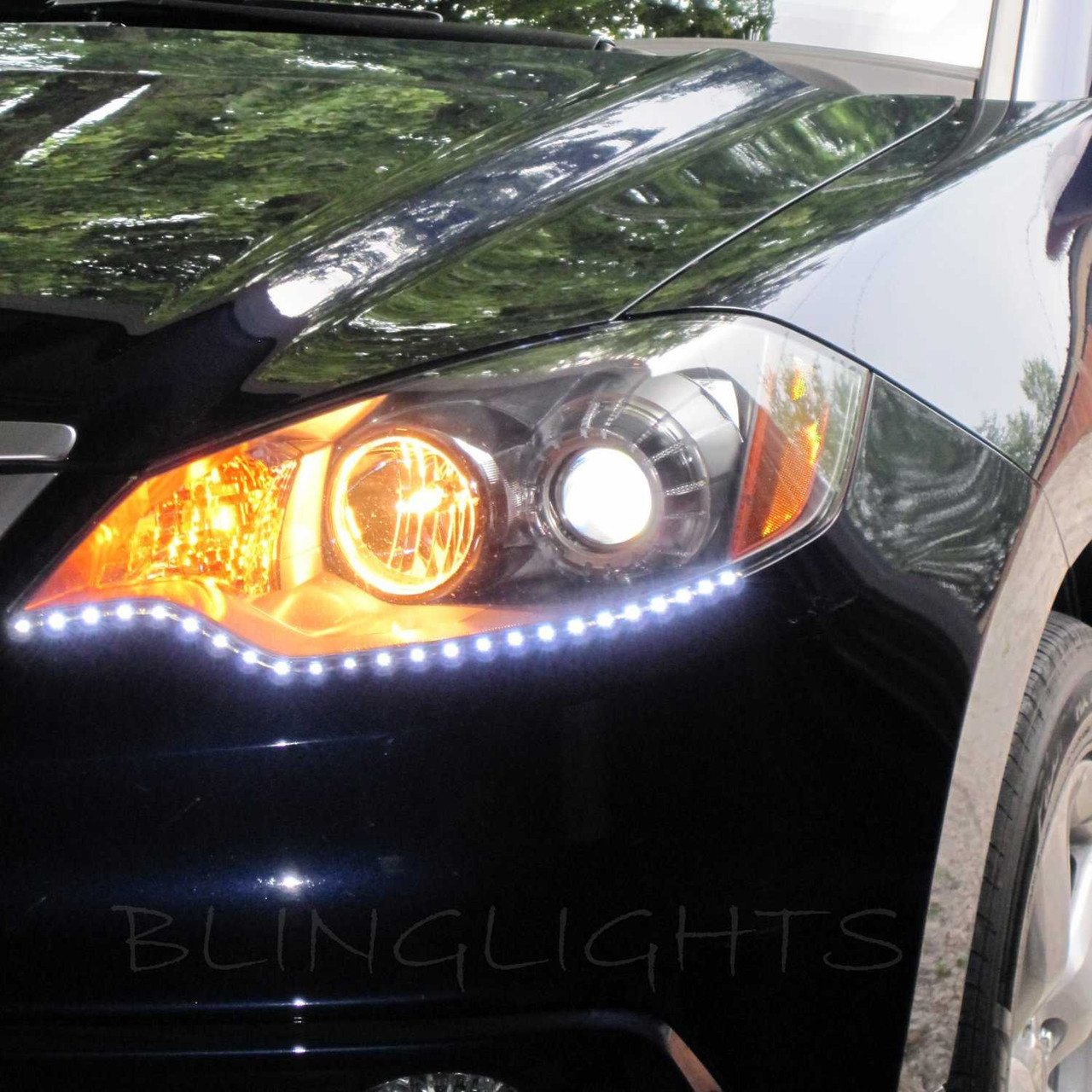 06-12 Acura RDX LED Strip Lights Day Time Running Lamps DRL Strips Set