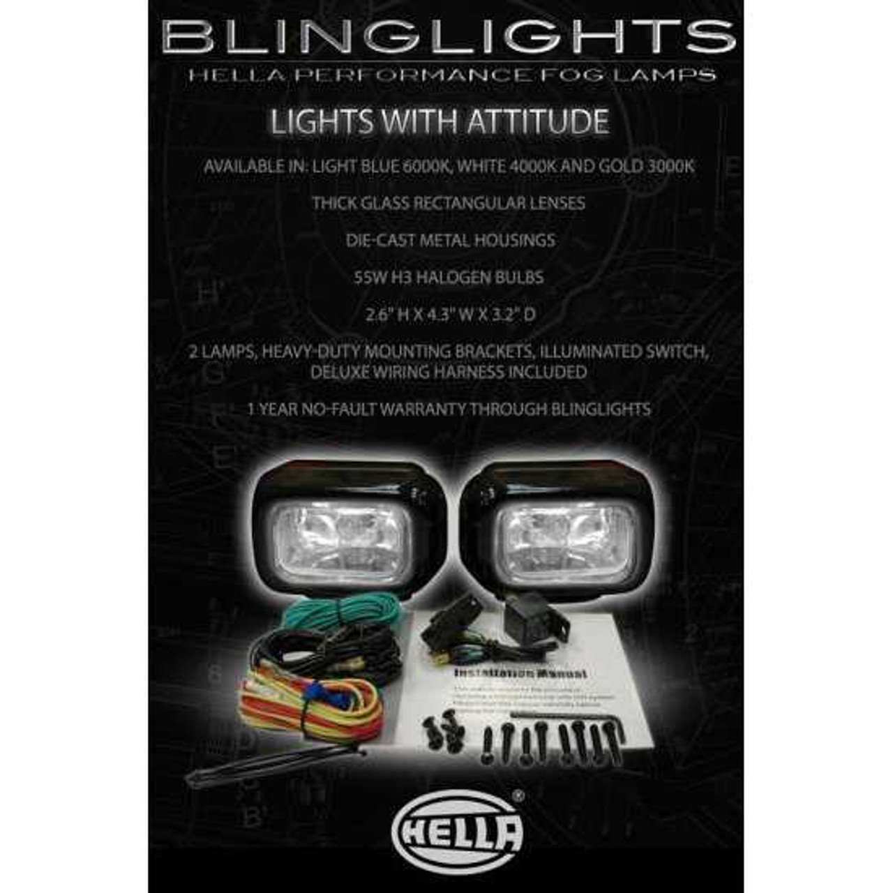 2003 2004 2005 2006 Mitsubishi Outlander Xenon Foglamps Foglights Fog Lamps Driving Lights Kit