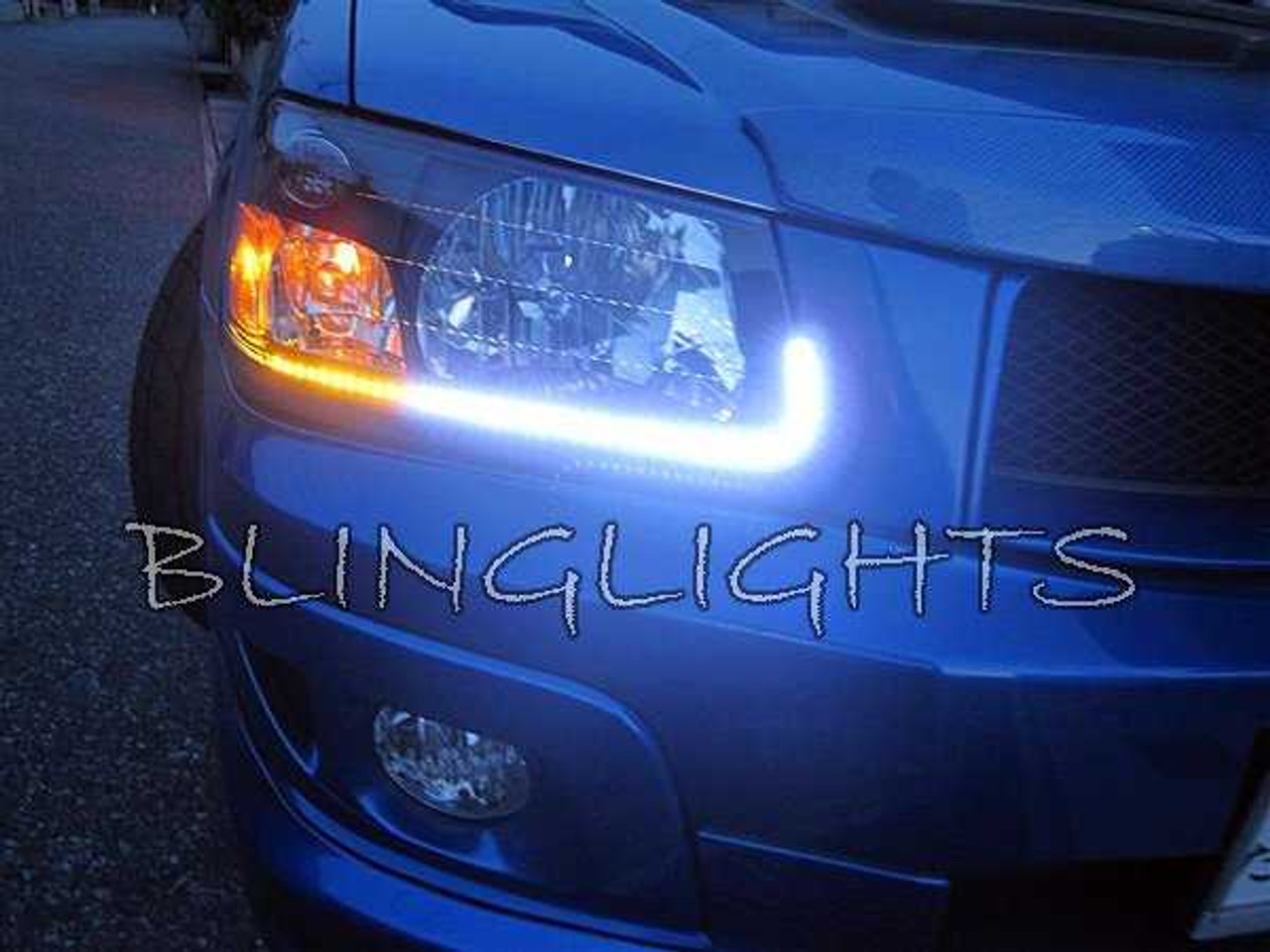 2003-2008 Subaru Forester LED DRL Head Lamp Light Strips Kit ...