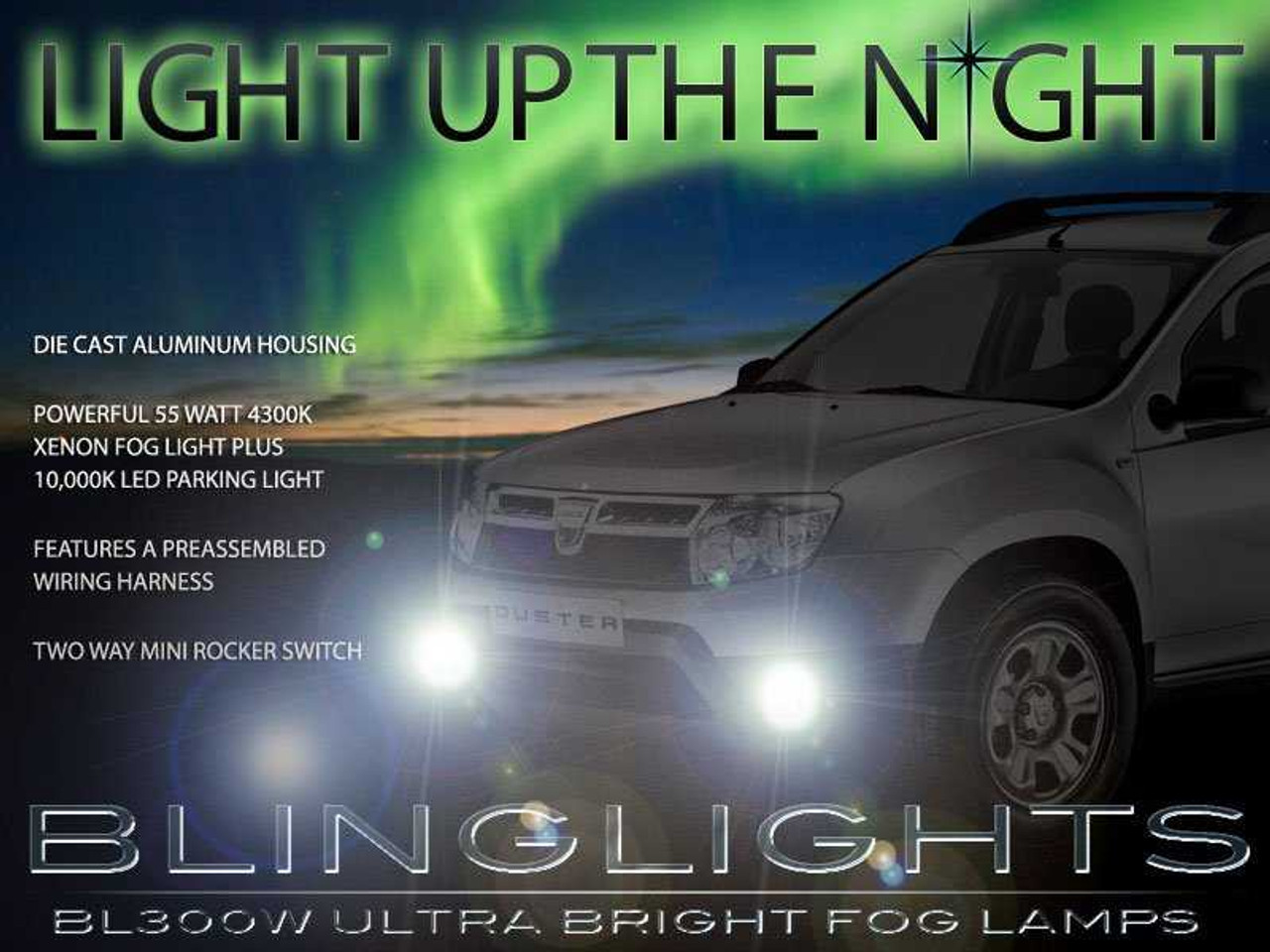 Dacia Duster Xenon Fog Lamp Driving Light Kit