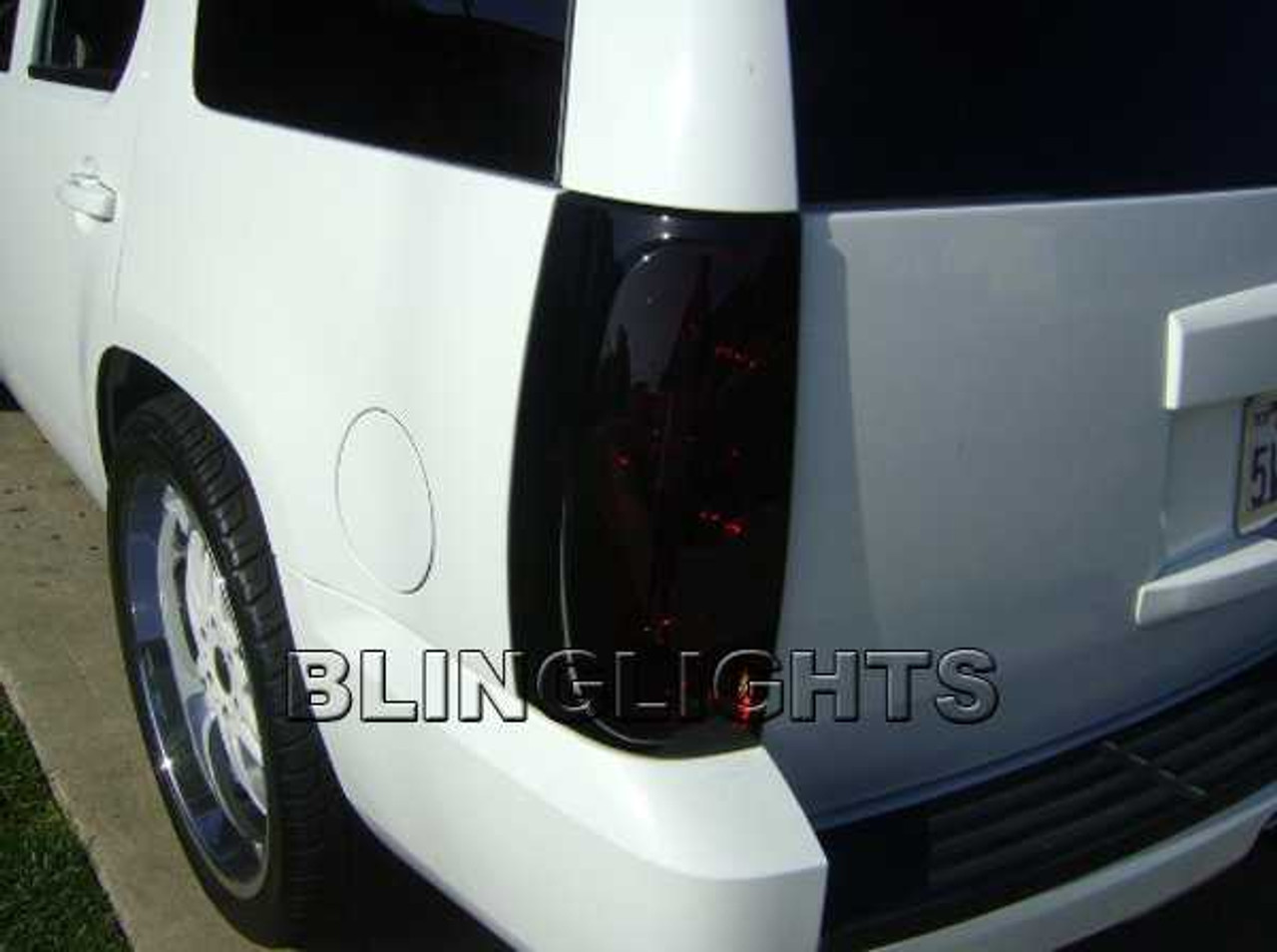 Chevrolet Tahoe Murdered Out Taillights Protective Overlays Lense Film Tinted Taillamps Kit