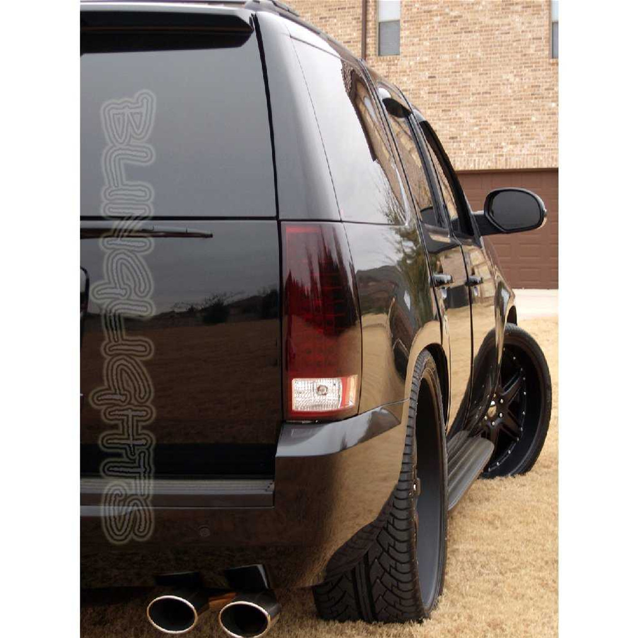 Chevrolet Tahoe Murdered Out Taillights Protective Overlays Lense Film Tinted Taillamps Kit