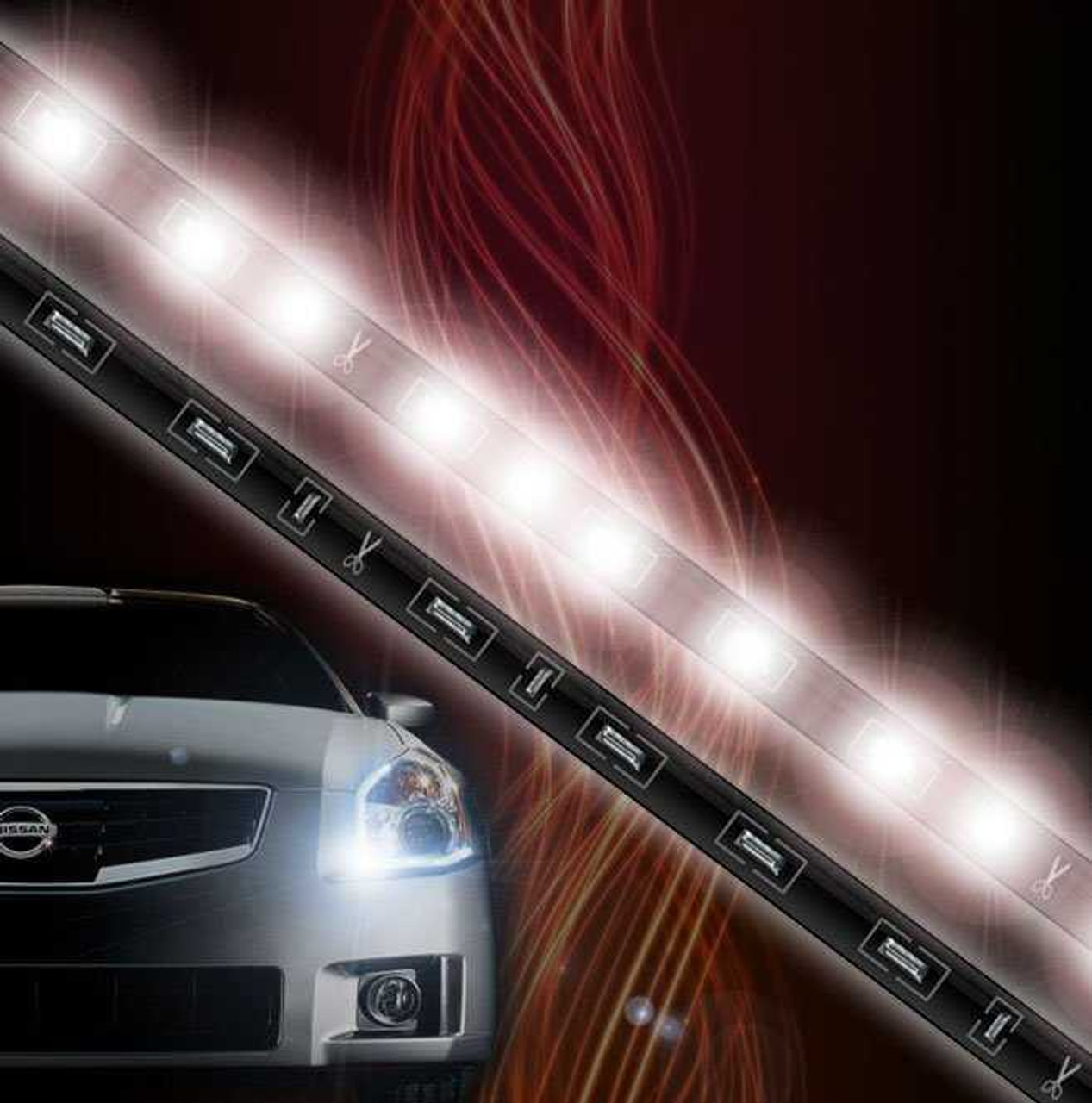 LED DRL Head Light Strips Daytime Running Lamps for 1998-2002 Subaru Forester