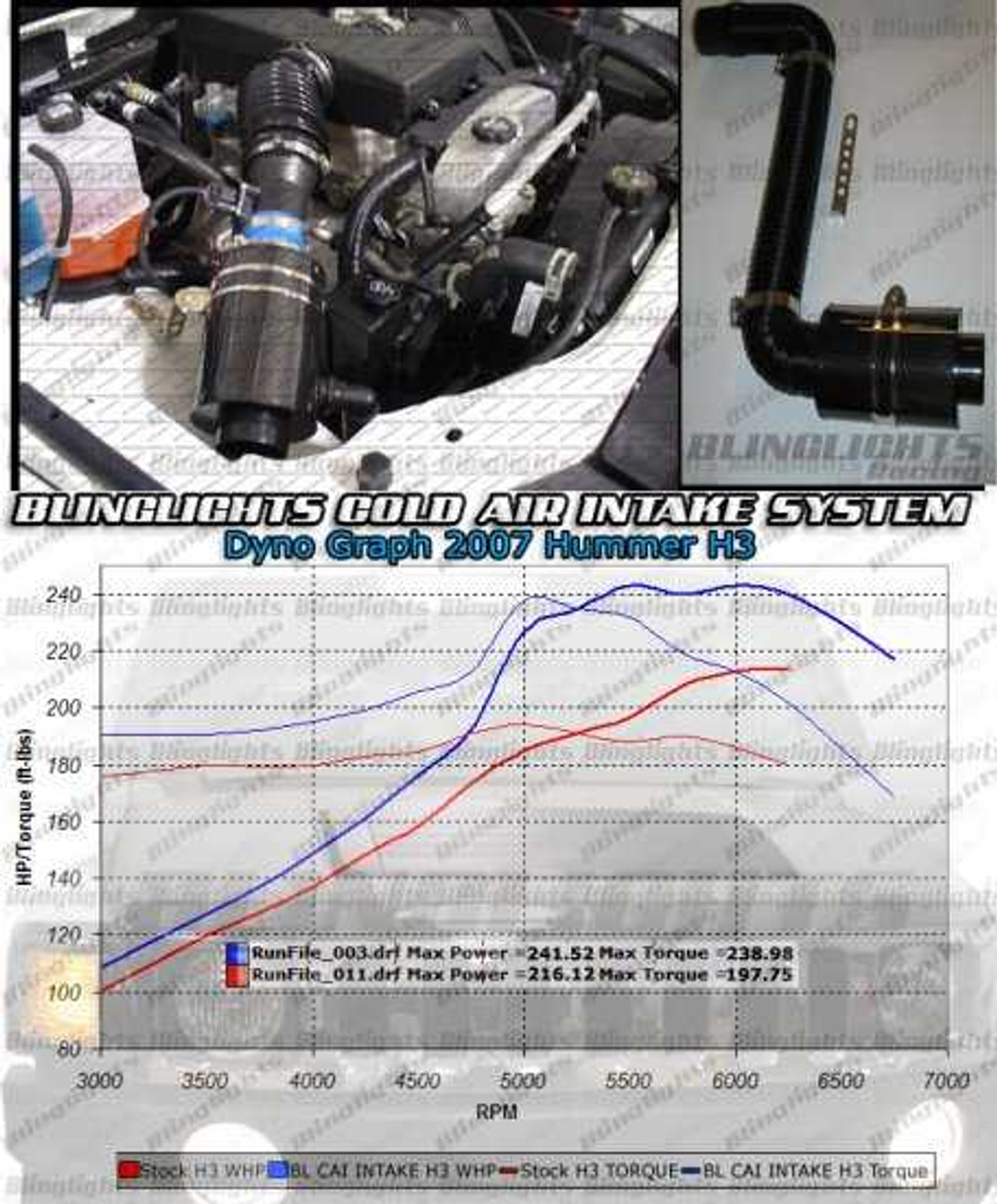 2004-2009 Hyundai Tucson 2.7L V6 Cold Air Intake Kit Performance CAI