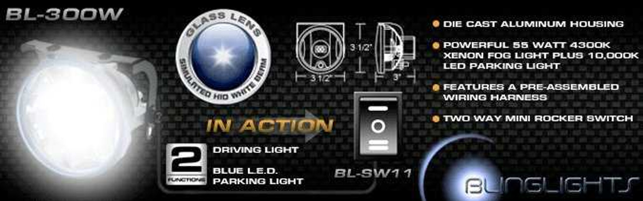 2008 2009 Ford Taurus X Fog Lamps Driving Lights Kit xenon