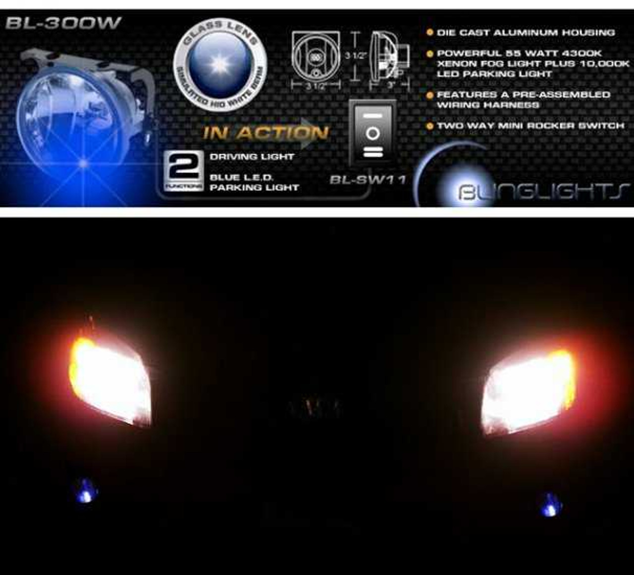 2006 2007 2008 Toyota Rav4 Xenon Fog Lamps Lights Kit