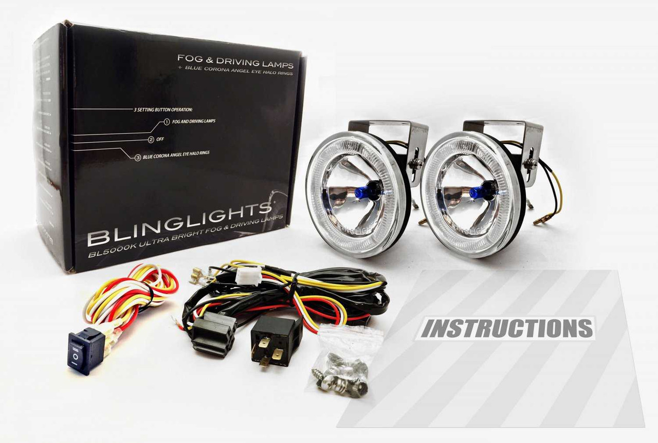 Blue Halo Fog Lights Kit for 2007 2008 2009 2010 2011 2012 Dodge Nitro