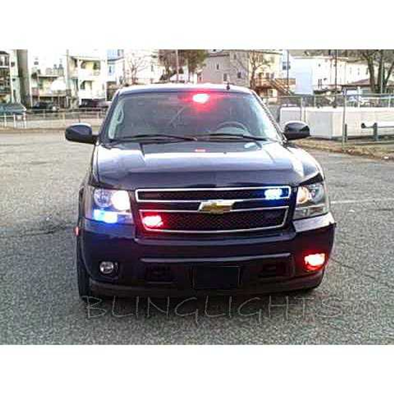 Chevrolet Suburban Head or Tail Lamps Strobe Lights Kit Police Red White Blue