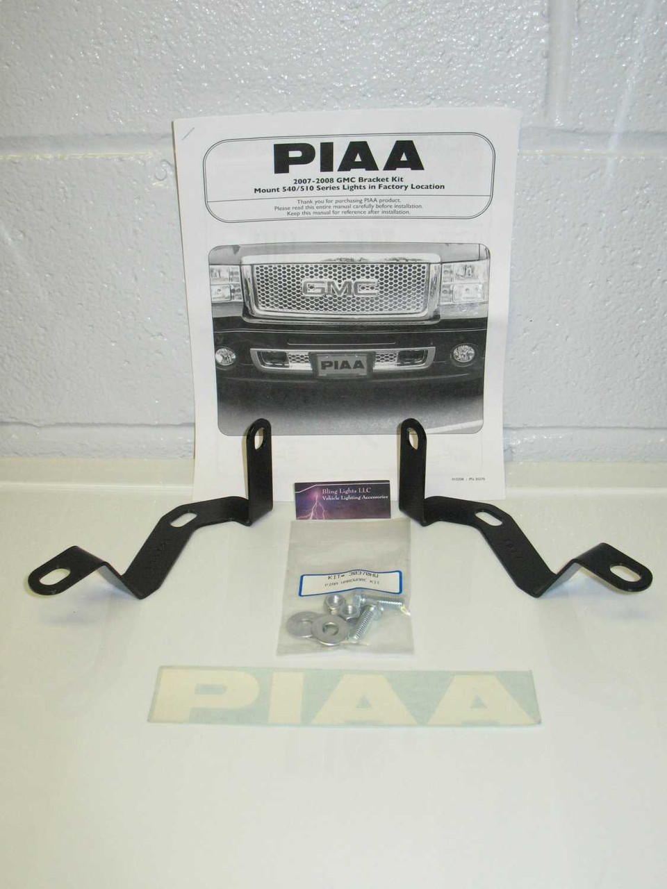 PIAA 540 Driving Lamps Mounting Hardware for 2007-2014 GMC Sierra 1500 HD Denali