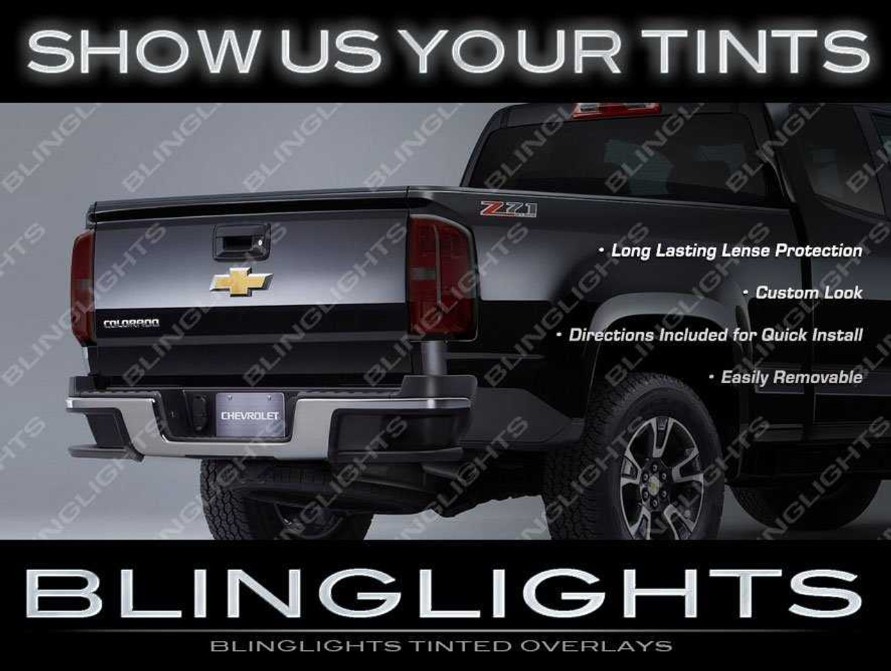 Holden Colorado Murdered Out Taillights Lense Covers Taillamps Tint Overlays Kit