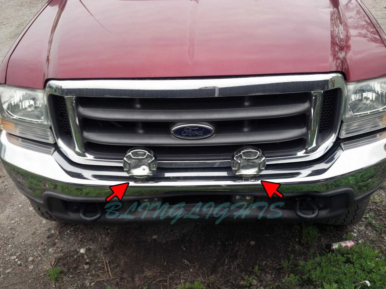 Ford F-350 Off Road Auxiliary Lamps Bumper or Bar F350 Driving Light Kit