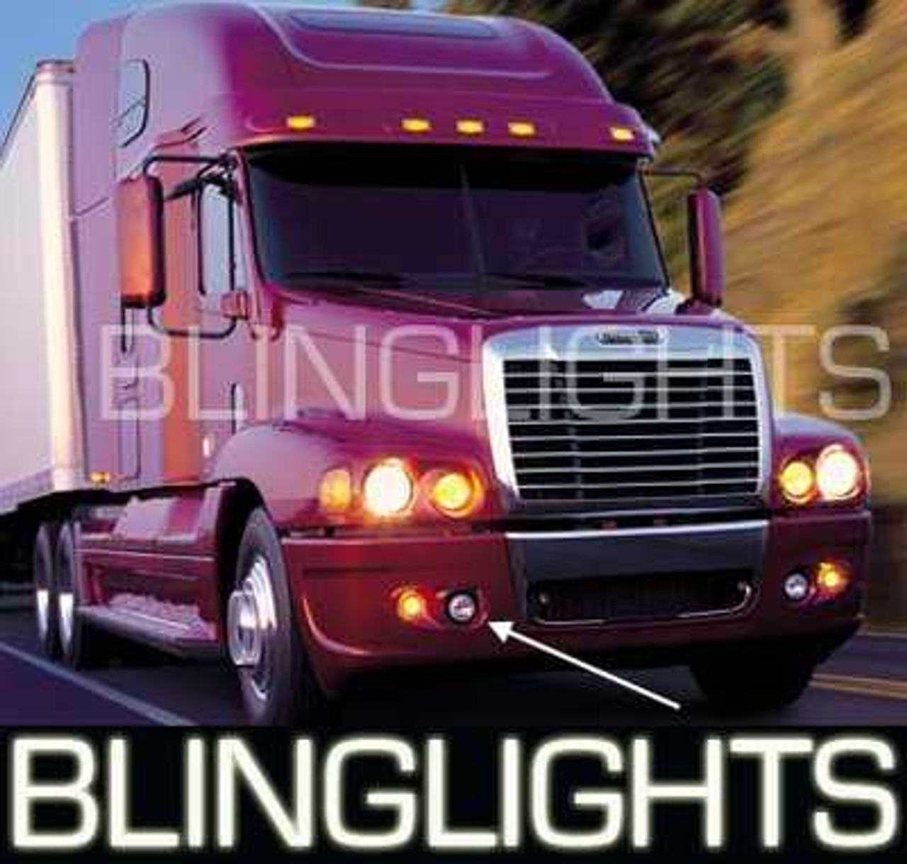 BlingLights Brand LED Halo Fog Lamps Lights for Freightliner Century