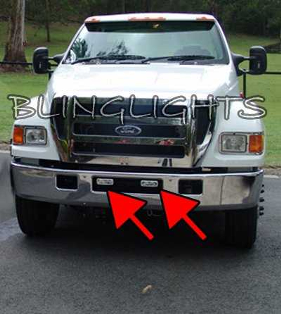 2000-2010 Ford F-650 Xenon Foglamps Foglights Fog Lamps Driving Lights F650 Heavy Duty Truck