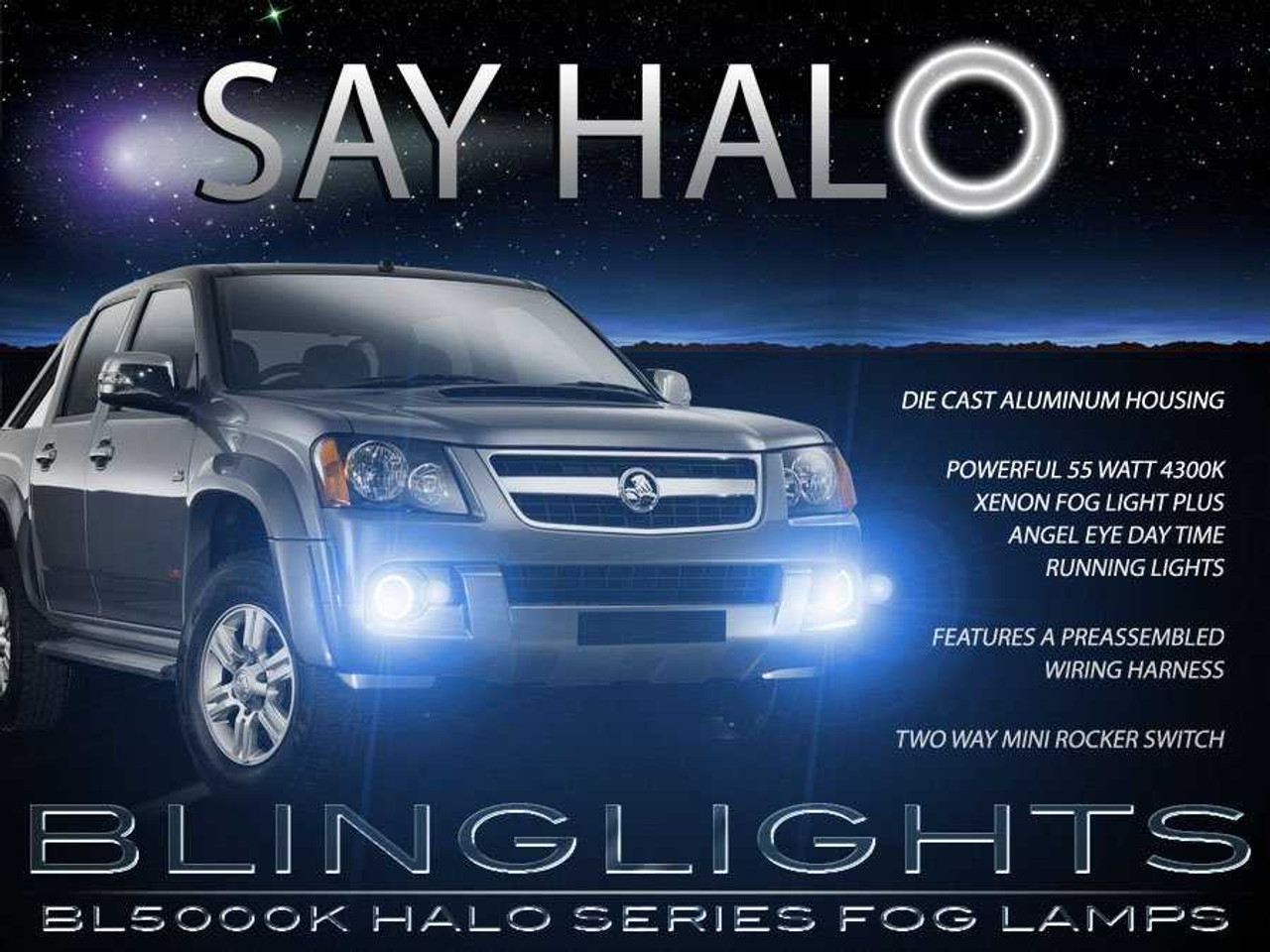 BlingLights Brand LED Fog Lights for 2008 2009 2010 2011 2012 Holden Colorado