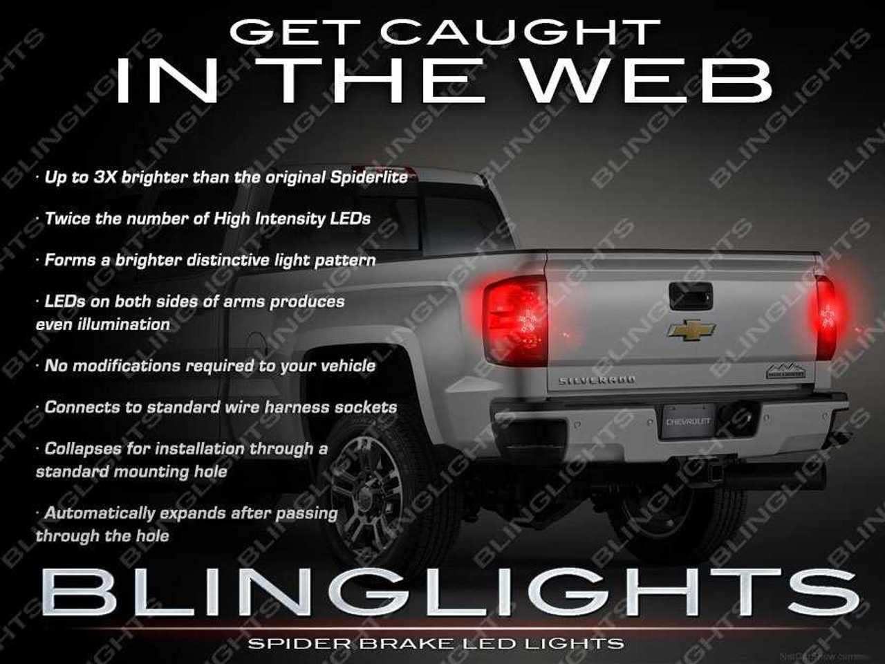 Chevrolet Silverado Custom LED Spider Tail Lamp Light Bulbs Set