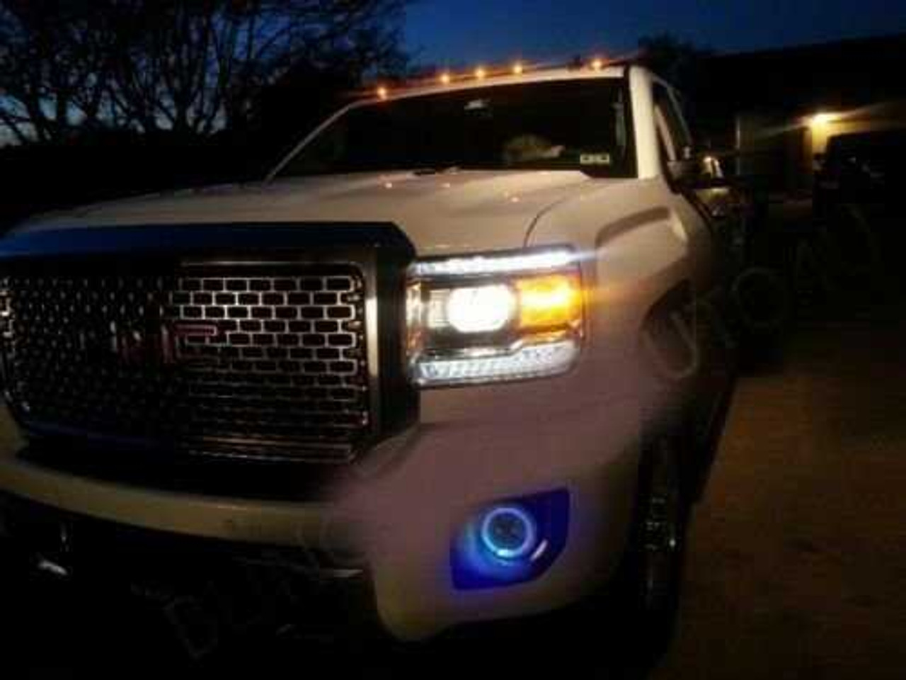 Angel Eye Fog Lamps Lights for 2007-2013 GMC Sierra 1500 / Denali