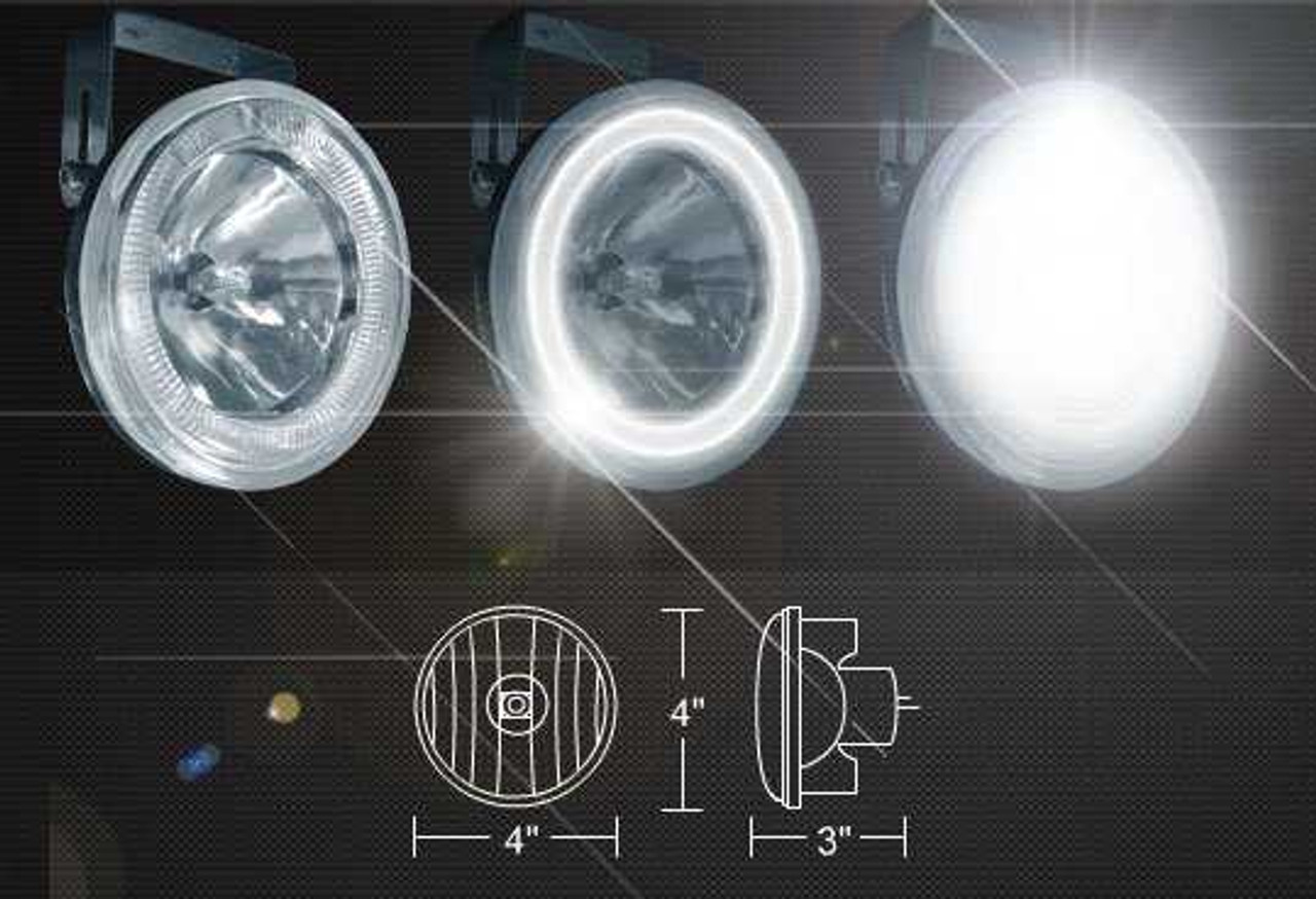 White Angel Eye Halo Fog Lights Lamps for 2003 2004 Toyota Hilux