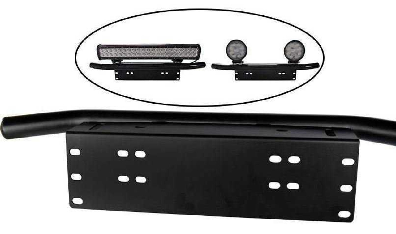 Universal Bumper License Plate Bracket Bar for Auxiliary Lights