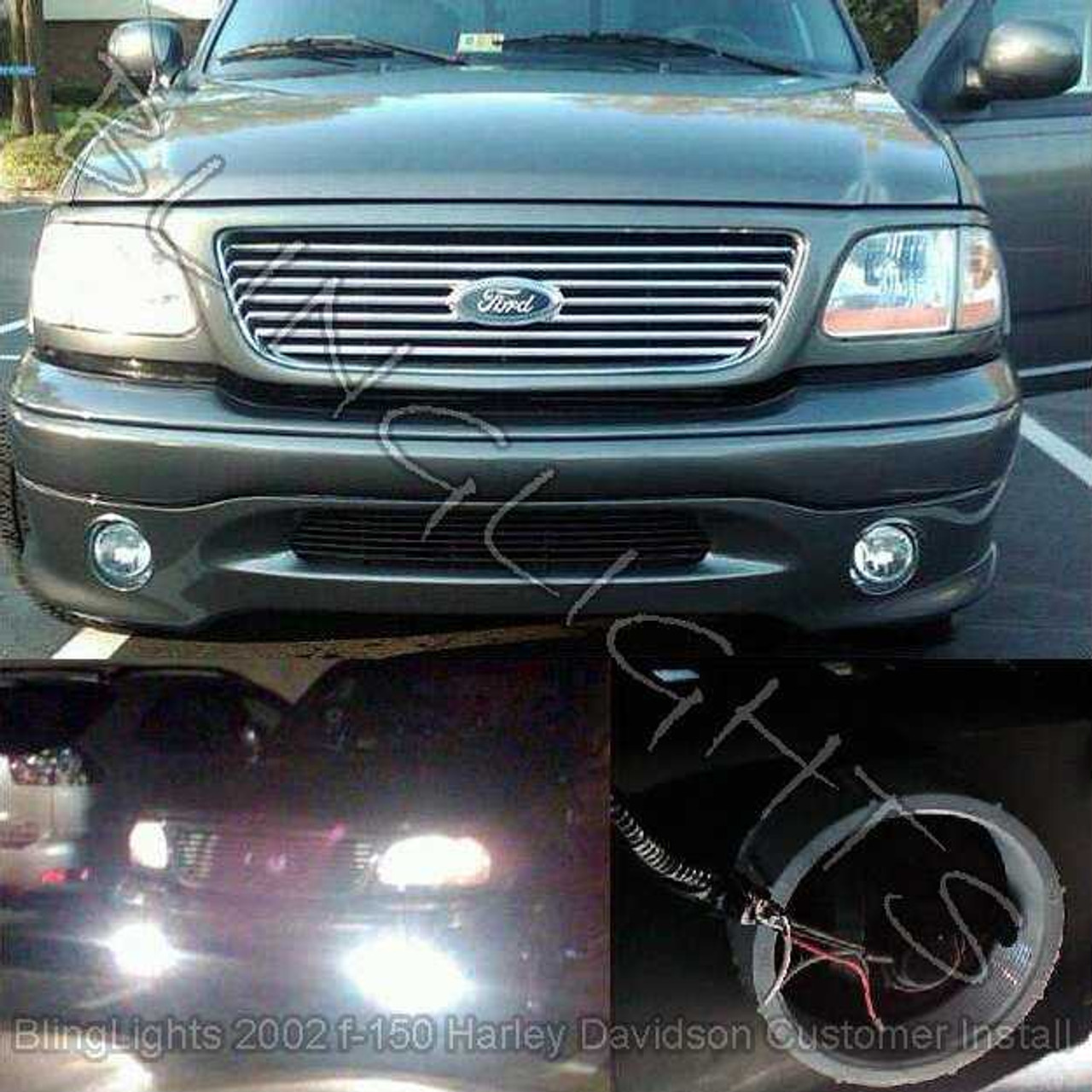 BlingLights Brand Fog Lamps for 1999-2004 Ford F-150 SVT Lightning Harley Davidson