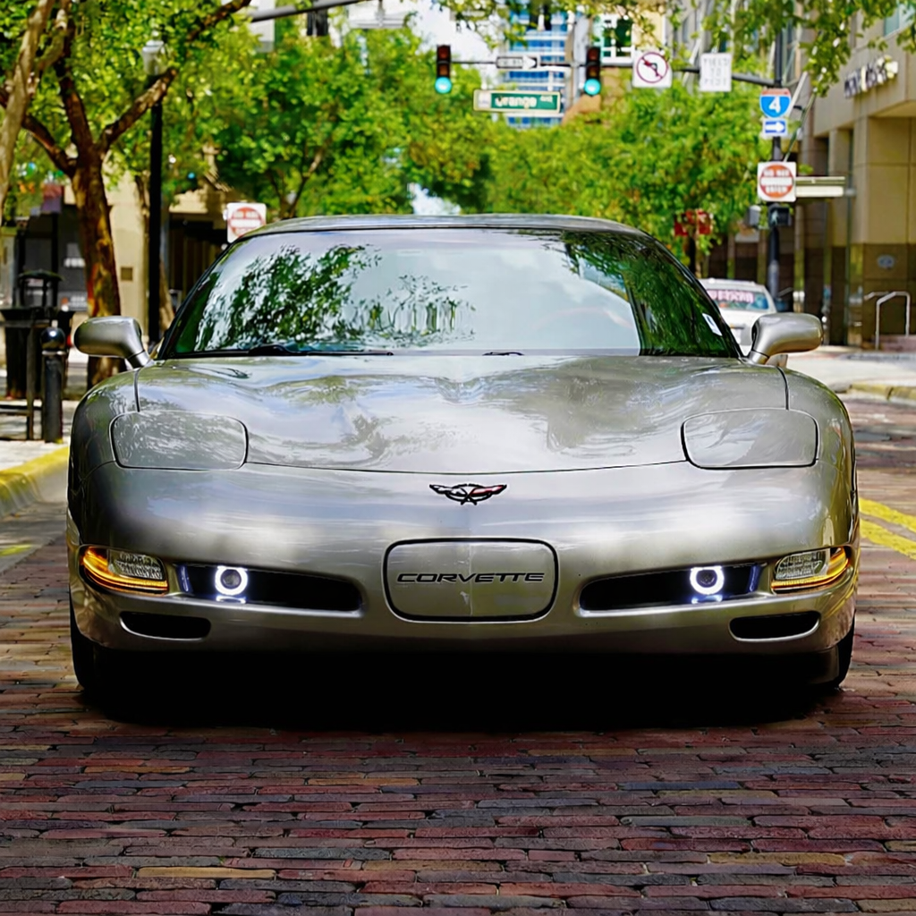 BlingLights Brand LED Projector Halo Fog Lights for 1997-2004 Corvette C5