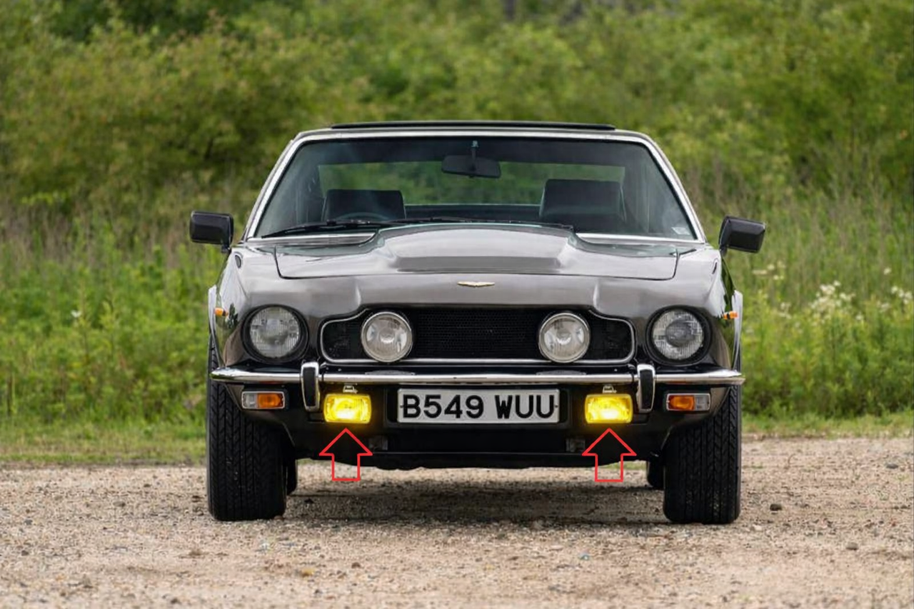 BlingLights Brand Rectangular Fog Lights for 1969–1989 Aston Martin V8