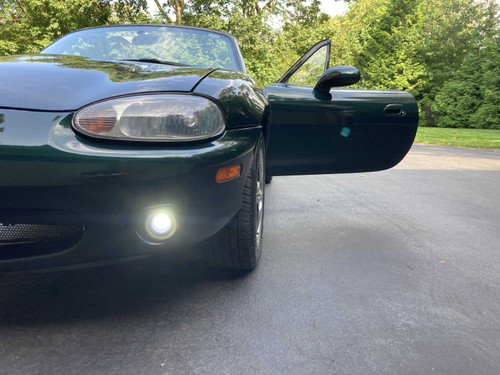 BlingLights Brand LED White Halo Fog Lights Lamps for 1999 2000 Mazda MX-5 Miata NB