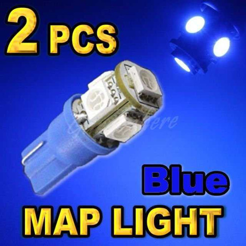 2 x BL300w Blue LED Replacement Parking Accent T10 194 168 2821 2825 W5W Map Dome Light Bulbs