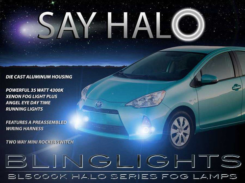 2012-2016 Toyota Prius c Halo Fog Lamps Lights Kit