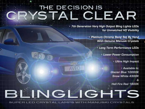 2012-2016 Chevy Sonic LED Fog Lamp Driving Light Kit Chevrolet Foglamps