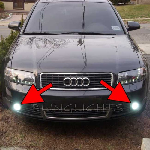 LED Angel Eye Halo Fog Lights Lamps for 2002 2003 2004 2005 Audi A4