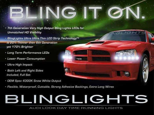 Dodge Magnum LED DRL Head Light Strips Day Time Running Lamp Kit