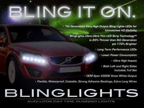 Volvo S60 LED DRL Head Light Strips Day Time Runninglamps kit