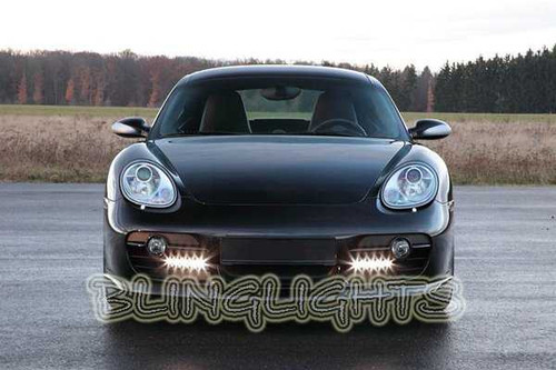 Porsche Cayman LED DRL Light Strips Day Time Running Lamps Kit Set Pair