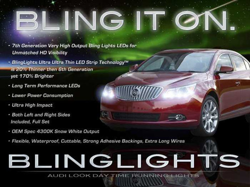 Buick LaCrosse LED DRL Light Strips for Headlamps Headlights Head Lights Day Time Running Lamps